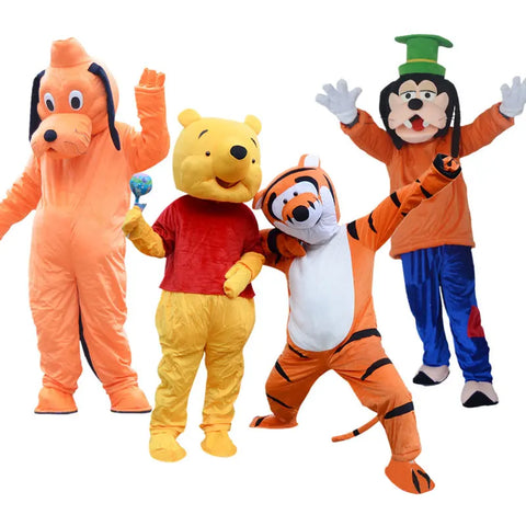 Pooh Bear Mascot Costume – Cartoon Character Cosplay for Advertising, Carnival & Party Events