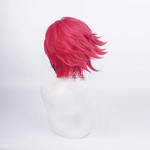 Arcane Vi Cosplay Costume Wig Hair for Anime Jinx Sister Cosplay Outfits Vi Cosplay Shoes Boots Leather Jacket