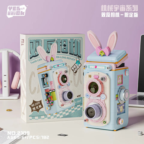 Retro DSLR Camera Assembly 500+ pieces Building Block Detachable Mechanical Trendy Punk Style Model
