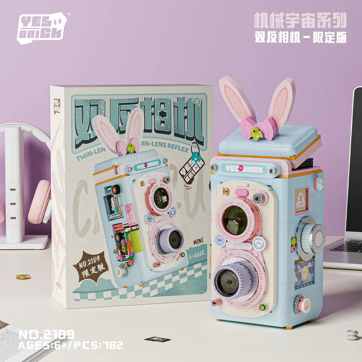 Retro DSLR Camera Assembly 500+ pieces Building Block Detachable Mechanical Trendy Punk Style Model