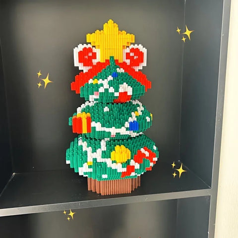 Santa Claus Elk Christmas Tree Building Blocks Toy Set Small Particle Bricks Building Blocks Toys Kids Christmas Gift