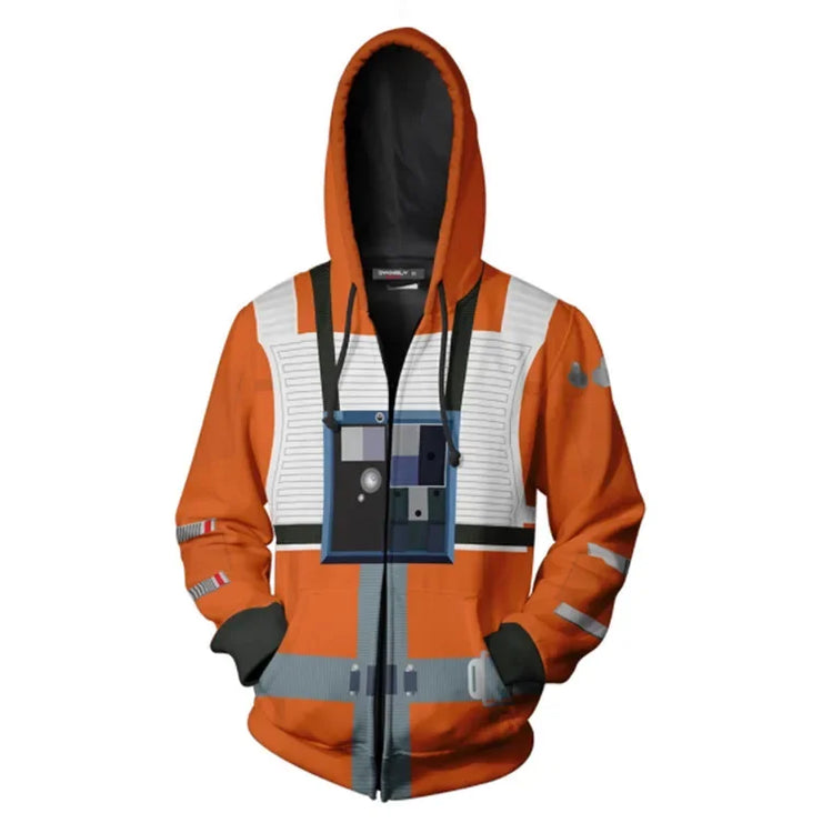 Cosplay Hoodie Jacket – Stormtrooper, Mandalorian, and Darth Vader Designs for Men’s Spring/Autumn Wear, Ideal for Halloween and Party Props