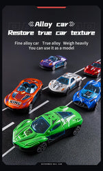 3D Rail Flying Car Set – Inertial Power Puzzle Track with Transforming Alloy Vehicles