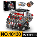 Engine Building Blocks Model Series Technical STEM Toys Moc Tank V8 Engine Supercar W16 Bricks Assembly Toy Set Kids Adults Gift