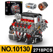 Engine Building Blocks Model Series Technical STEM Toys Moc Tank V8 Engine Supercar W16 Bricks Assembly Toy Set Kids Adults Gift