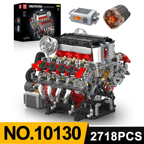 Engine Building Blocks Model Series Technical STEM Toys Moc Tank V8 Engine Supercar W16 Bricks Assembly Toy Set Kids Adults Gift