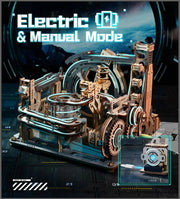 Robotime ROKR Marble Spaceport Electric Model Kit – 3D Wooden Puzzle