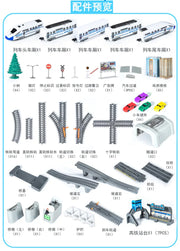 High-Speed Electric Train Set – Realistic Rail Model with Tracks for Kids to Assemble