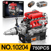Engine Building Blocks Model Series Technical STEM Toys Moc Tank V8 Engine Supercar W16 Bricks Assembly Toy Set Kids Adults Gift