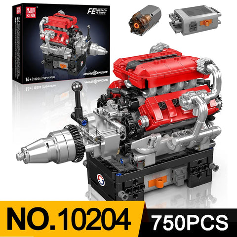 Engine Building Blocks Model Series Technical STEM Toys Moc Tank V8 Engine Supercar W16 Bricks Assembly Toy Set Kids Adults Gift
