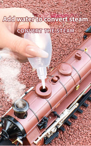 Classic Electric Train Set – Retro Steam Locomotive with Alloy Engine and Tracks for Kids