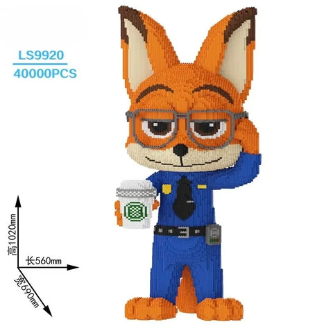 Anime Kawaii Zootopia Children Educational 100cm Tall Three-dimensional Building Blocks Toys
