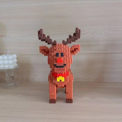 Santa Claus Elk Christmas Tree Building Blocks Toy Set Small Particle Bricks Building Blocks Toys Kids Christmas Gift