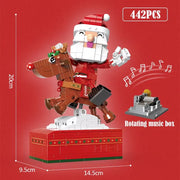 1455 Pcs City Christmas House House Building Blocks Friends Music Box Castle Train Santa Claus Tree Bricks Toys For Kids Gifts