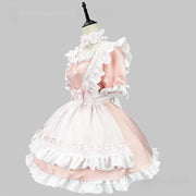 Black and White Lolita Maid Costume – Cute French Apron Dress Uniform for Cafe, Parties, and Cosplay