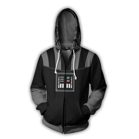 Cosplay Hoodie Jacket – Stormtrooper, Mandalorian, and Darth Vader Designs for Men’s Spring/Autumn Wear, Ideal for Halloween and Party Props
