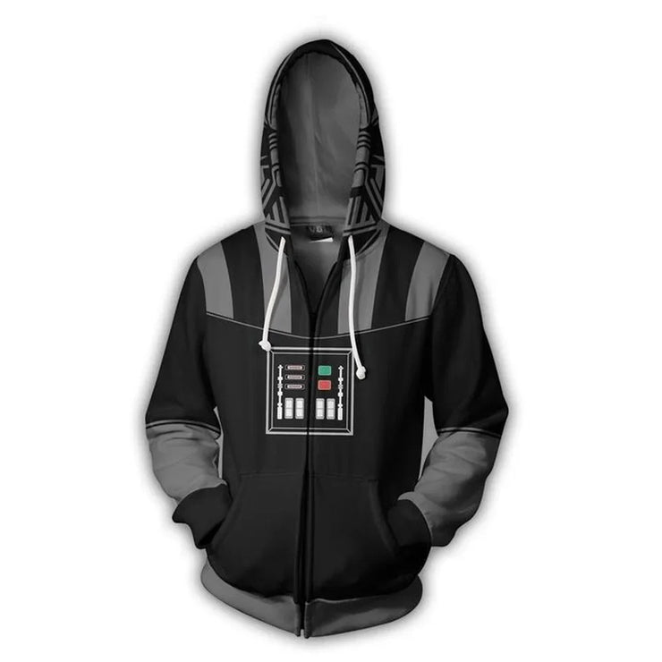 Cosplay Hoodie Jacket – Stormtrooper, Mandalorian, and Darth Vader Designs for Men’s Spring/Autumn Wear, Ideal for Halloween and Party Props