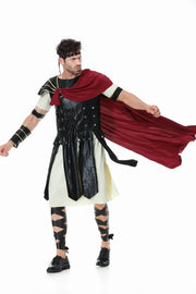 Medieval Roman Royal Knight Warrior Cosplay Halloween Costume For Men Adult Carnival Gladiators Soldier Cloak