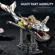 Technical Mechanical Whale Sea Life Animal World Assembly Building Blocks Bricks Set With Light