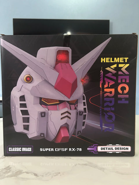 Vol.1 RX-78-02 Cyberpunk Mech Robot Helmet – 1:1 Scale Cosplay Mask with Light Touch Control