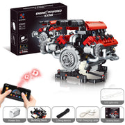 660PCS V8 Engine Model Technical Building Blocks K96203 With Motor + LED Light APP Control Programmable Cars Assembly Bricks Toy
