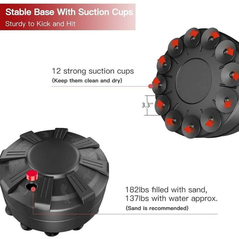 Adult Standing Punching Bag Heavy Duty Punching Bag Stand with Suction Cup Base - 69&