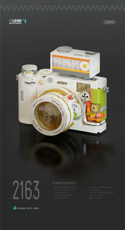Retro DSLR Camera Assembly 500+ pieces Building Block Detachable Mechanical Trendy Punk Style Model