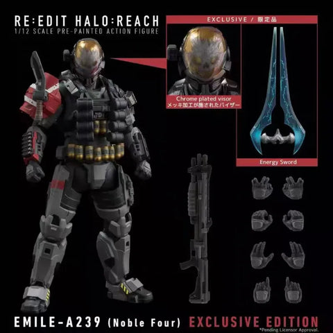 1/12 Scale Halo Action Figure Emile-A239 Articulated Action Figures PVC