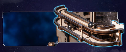 Robotime ROKR Marble Spaceport Electric Model Kit – 3D Wooden Puzzle