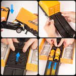Alloy Construction Vehicle Set with Container Truck, Tower Crane & Excavator – STEM Toy for Ages 3–8