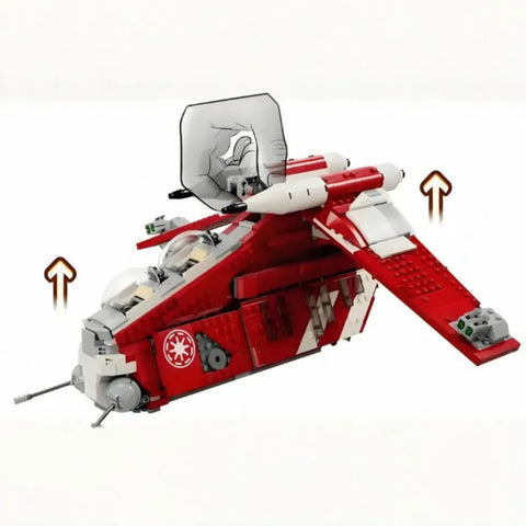 1083Pcs Coruscant Guard Gunship Model Creative 75354