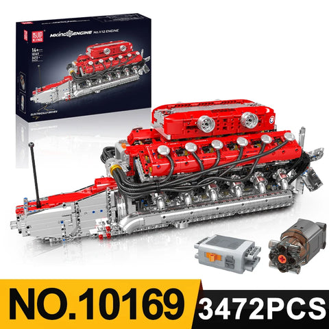 Engine Building Blocks Model Series Technical STEM Toys Moc Tank V8 Engine Supercar W16 Bricks Assembly Toy Set Kids Adults Gift