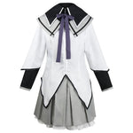 Akemi Homura Cosplay Costume – Puella Magi Madoka Magica Combat Dress with Bow, Wig, and Uniform for Halloween or Party Events