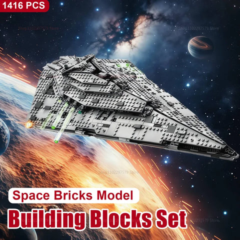 First Order Destroyer 1416 pieces Spaceship Building Blocks