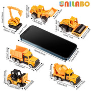 STEM Alloy Construction Vehicle Set – Container Truck, Tower Crane & Excavator for Ages 3–8
