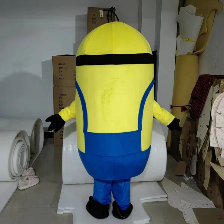 Yellow Minion Mascot Costume – Adult Cosplay Suit for Carnival, Parties, Performances & Halloween Events