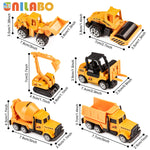 Alloy Construction Vehicle Set with Container Truck, Tower Crane & Excavator – STEM Toy for Ages 3–8