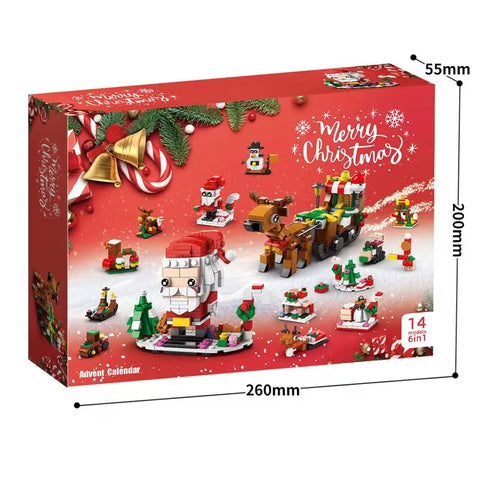 2025 Christmas Advent Calendar 24 Days Countdown Surprise Blind Box Building Blocks Puzzle Assembly Toys For Kids Adult Gifts