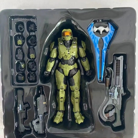 Sentinel Master Chief Action Figure Pvc Anime Collection Model Mjolnir Mk Vi Sv Action 18cm John117 S117 Movable Doll Toys
