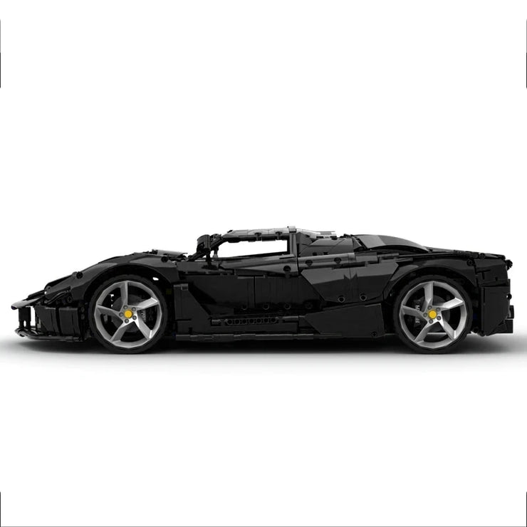 MOC 42143 High-Tech Black SP3 Sports Car Kit Building Bricks 3636 Pcs