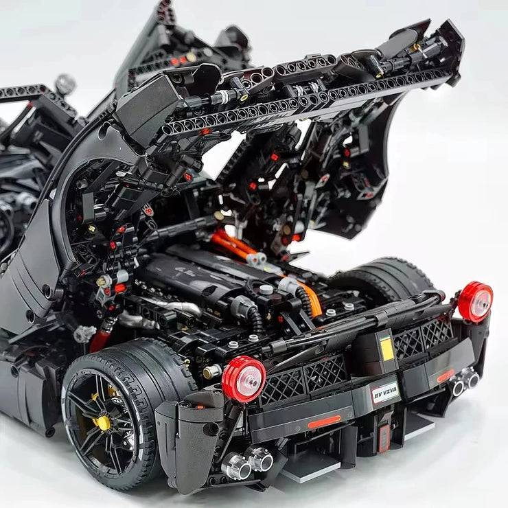 MOC 61505 Technical Black Super Sports Car Hypercar 4739 Pcs