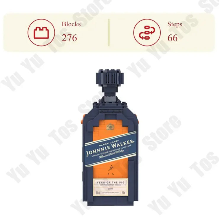 Wine Bottle Building Bricks Blocks Set 258 Pcs