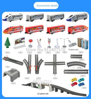 Electric High-Speed Train Set – Harmony Model with DIY Railway Tracks for Kids