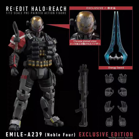 1/12 Scale Halo Action Figure Emile-A239 Articulated Action Figures PVC