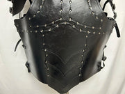 Medieval Steampunk Victoria Knight Pirate Costume – Leather Vest Armor with Body, Shoulder Pauldrons for Men’s LARP and Cosplay