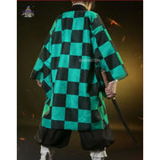 Demon Slayers Kimetsu No Yaiba Anime Kamado Tanjirou Cosplay Costume Women Men Kisatsutai Uniform Wig Halloween Comic Con Outfit