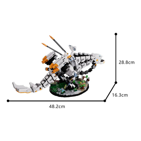 MOC Horizon Game Thunderjaw Beast Model Monster Building Blocks Brick Set