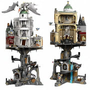 4803pcs Gringotts Wizard Classic Bank Street View Model Building Kits Construction Block with 13 mini figures