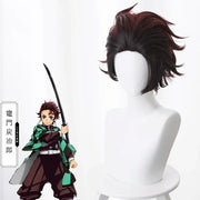 Demon Slayers Kimetsu No Yaiba Anime Kamado Tanjirou Cosplay Costume Women Men Kisatsutai Uniform Wig Halloween Comic Con Outfit