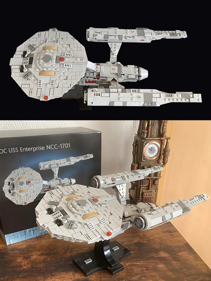 USS Enterprise NCC-1701 Midi-Scale Building Blocks Set – Star Trek-Inspired DIY Starship Model Kit